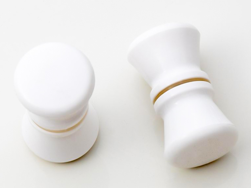 1E Glazen badkamerdeur, klein trekhandvat