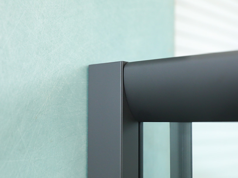 SQ zwarte aluminium profiel vierkante douchewand met dubbele gaten SQ zwarte aluminium profiel vierkante douchewand met dubbele gaten