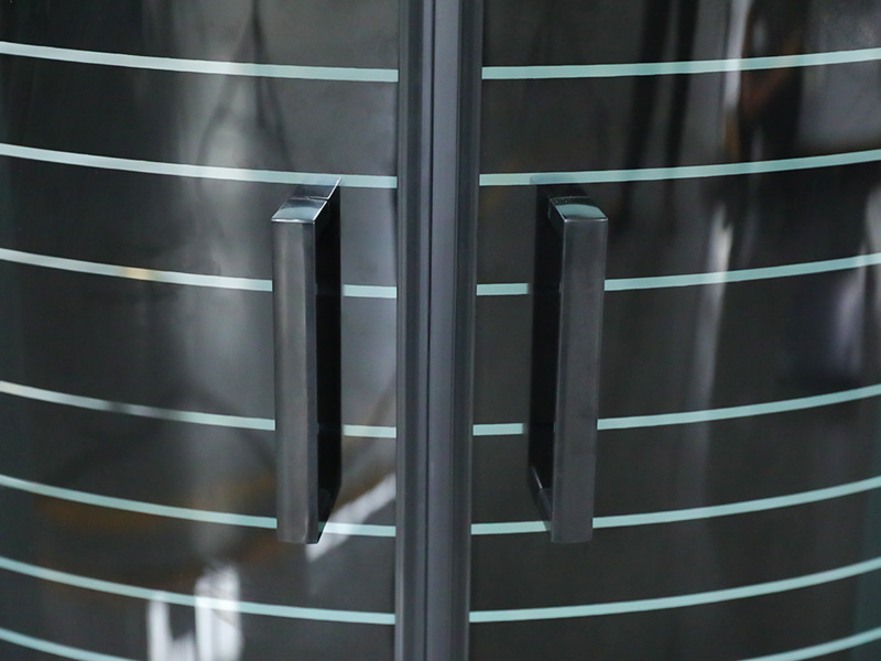 SE Douchewand van gehard glas met zwart aluminium frame SE Douchewand van gehard glas met zwart aluminium frame