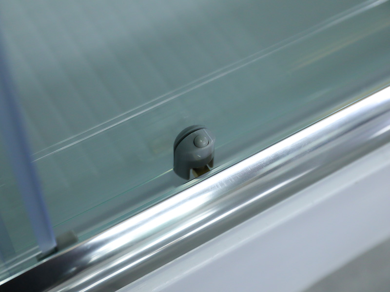 RE verchroomd aluminium frame van gehard glas, vierkante schuifdouche met lade RE verchroomd aluminium frame van gehard glas, vierkante schuifdouche met lade