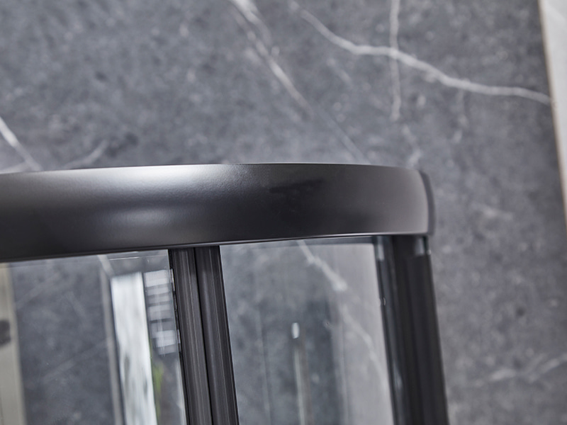 SE glazen schuifdeur voor douchewand, zwart aluminium profiel SE glazen schuifdeur voor douchewand, zwart aluminium profiel