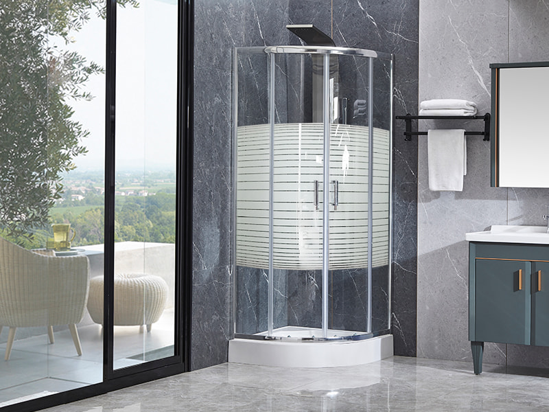 SE verchroomde aluminium profielschuifbare douchewand voor badkamer SE verchroomde aluminium profielschuifbare douchewand voor badkamer