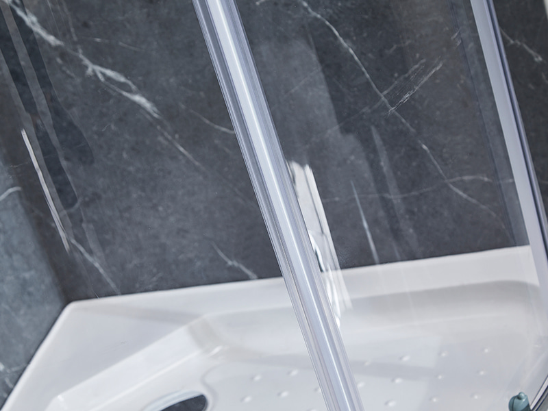 SE verchroomde aluminium profielschuifbare douchewand voor badkamer SE verchroomde aluminium profielschuifbare douchewand voor badkamer