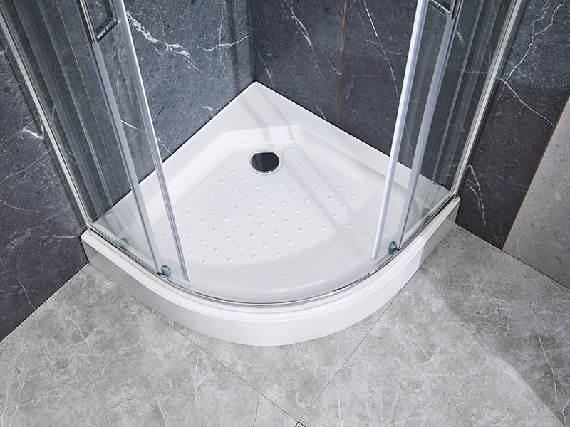 SE verchroomde aluminium profielschuifbare douchewand voor badkamer SE verchroomde aluminium profielschuifbare douchewand voor badkamer