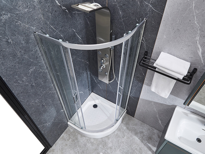 SE verchroomde aluminium profielschuifbare douchewand voor badkamer SE verchroomde aluminium profielschuifbare douchewand voor badkamer