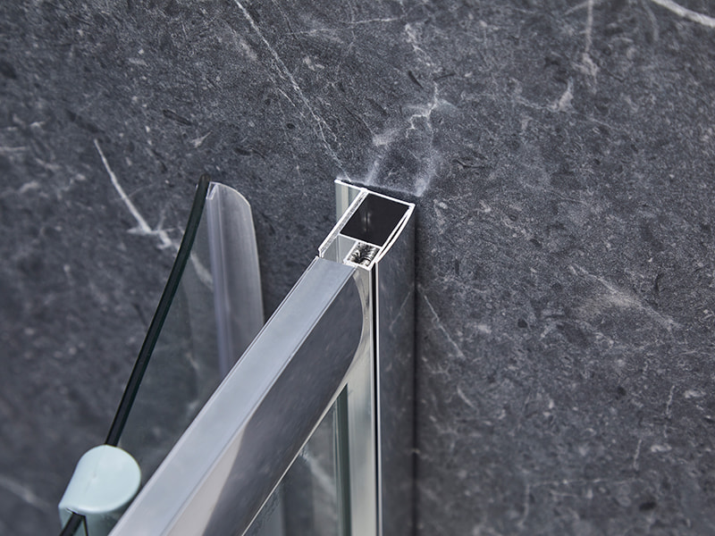 SE verchroomde aluminium profielschuifbare douchewand voor badkamer SE verchroomde aluminium profielschuifbare douchewand voor badkamer