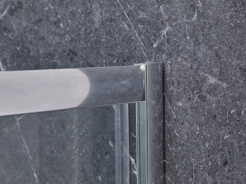 SE verchroomde aluminium profielschuifbare douchewand voor badkamer SE verchroomde aluminium profielschuifbare douchewand voor badkamer