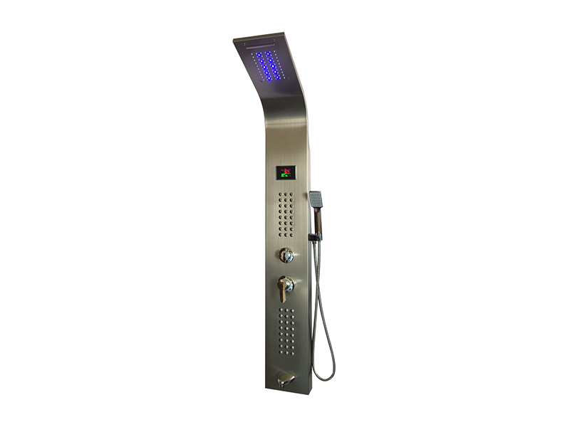 EC-1013 roestvrijstalen watervaldouchepaneel met LED-display